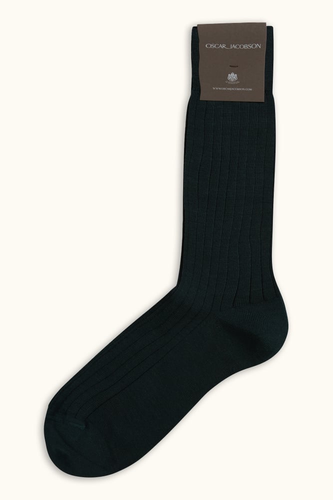 Mid-length Ribbed Wool Stretch Socks