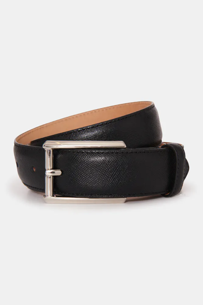 Square Buckle Saffiano Belt