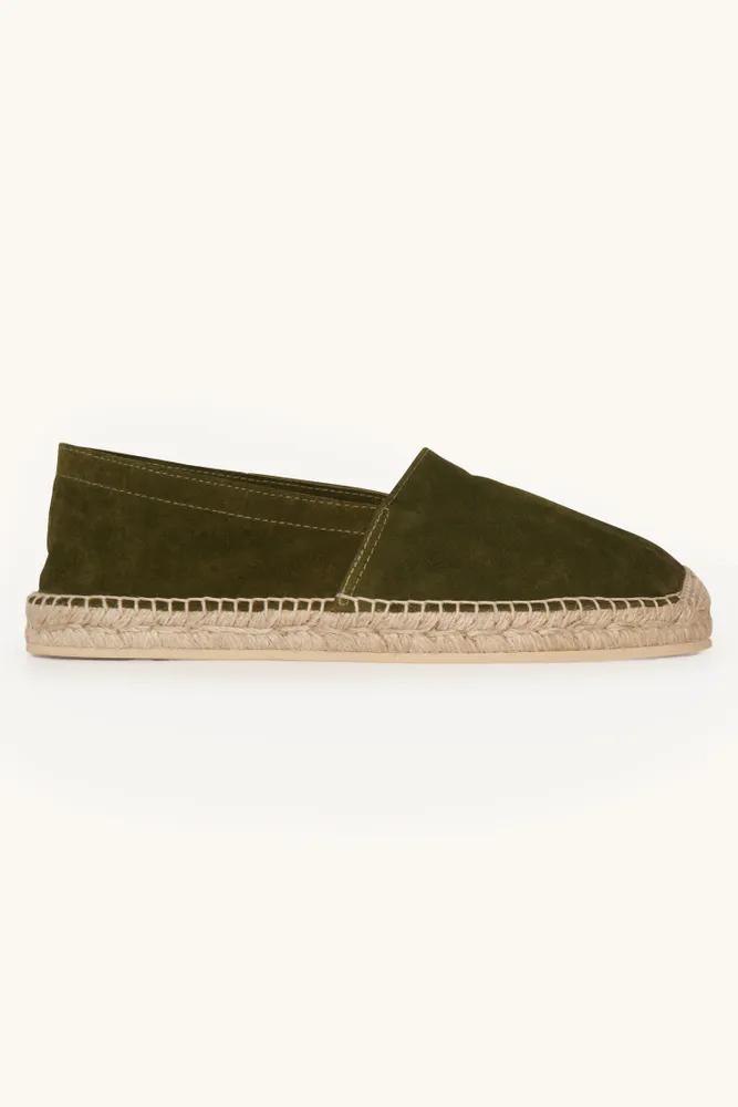 Suede Leather Espadrille
