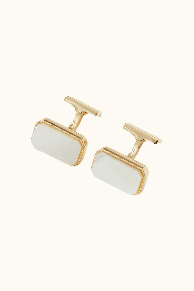 Rectangle Mother of Pearl Cufflink