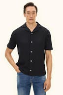 Regular Fit Strukturert Bomullsskjorte