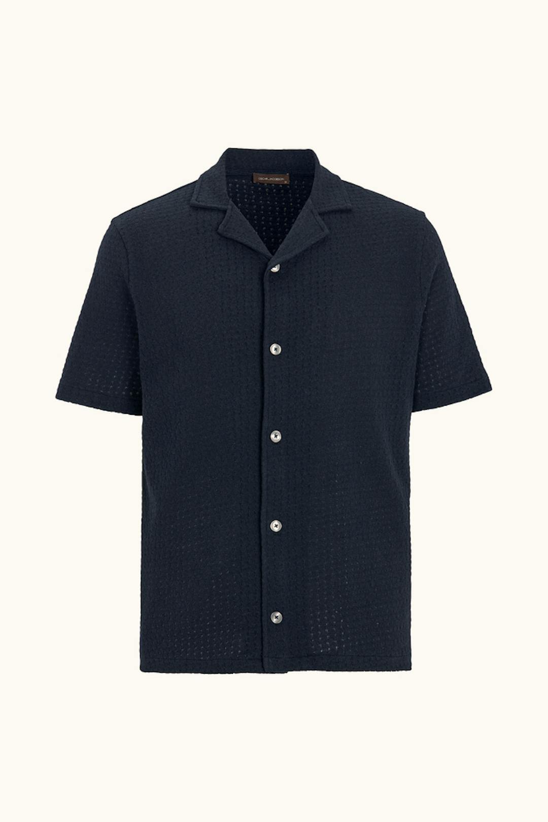 Regular Fit Strukturert Bomullsskjorte