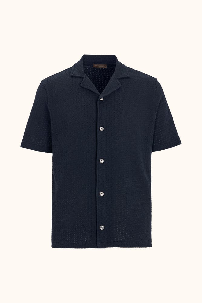 Regular Fit Strukturert Bomullsskjorte