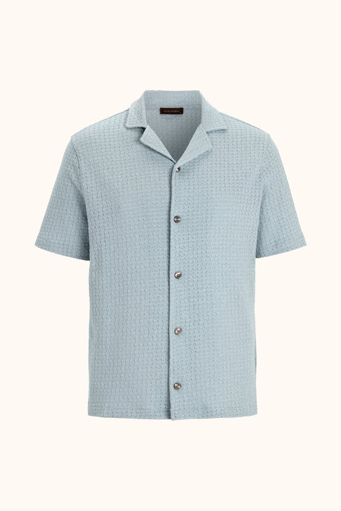 Regular Fit Strukturert Bomullsskjorte