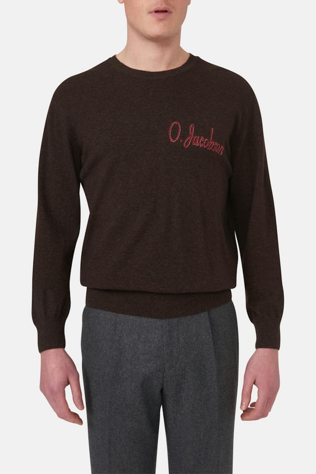 Regular Fit Roundneck Embroidered Sweater