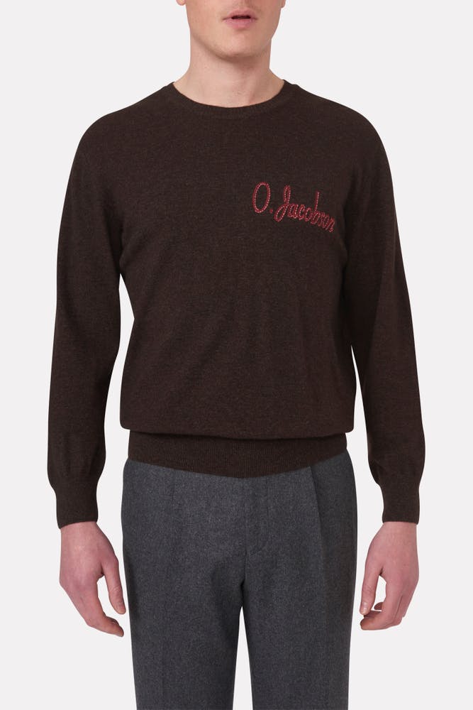 Regular Fit Roundneck Embroidered Sweater