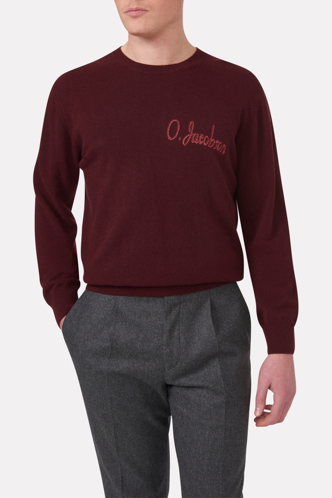 Regular Fit Roundneck Embroidered Sweater