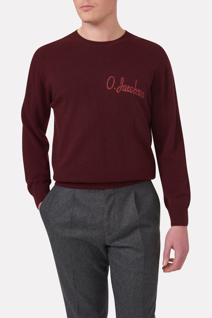 Regular Fit Roundneck Embroidered Sweater