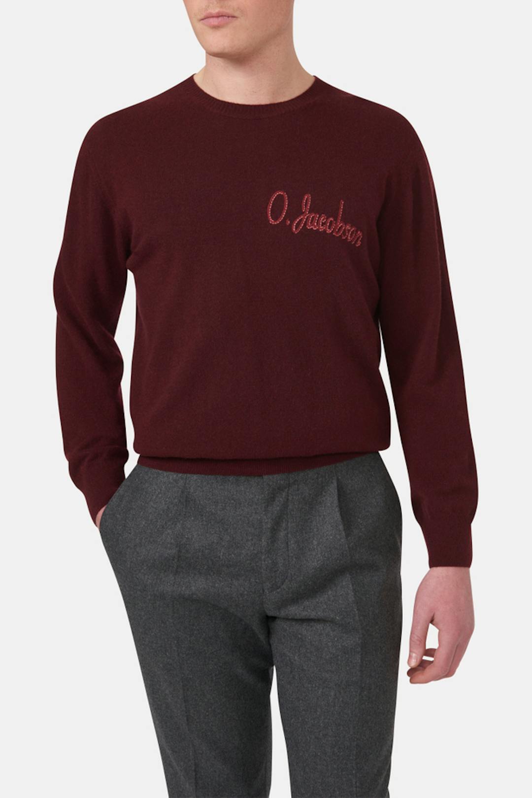 Regular Fit Roundneck Embroidered Sweater