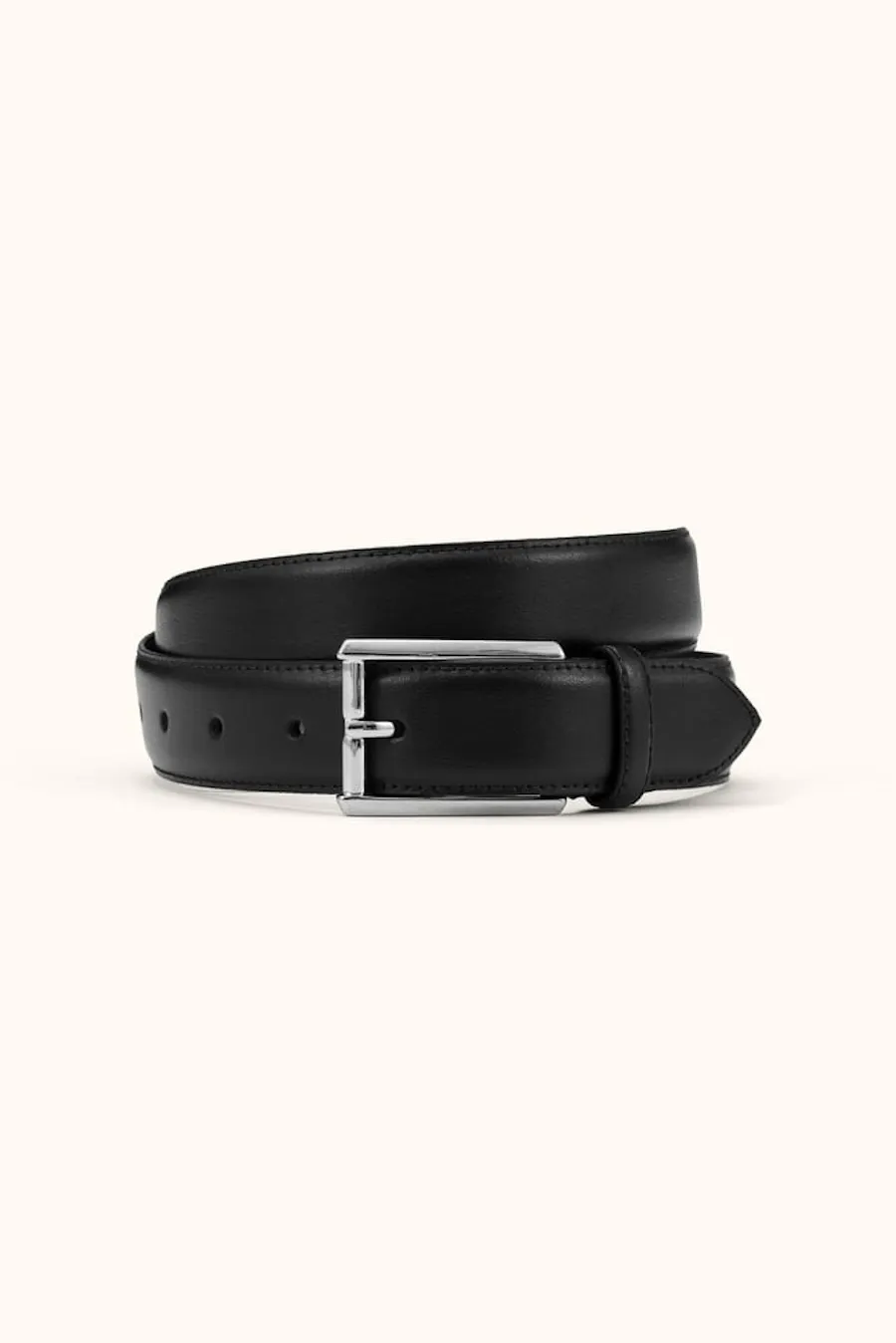 Square Buckle Leather Belt