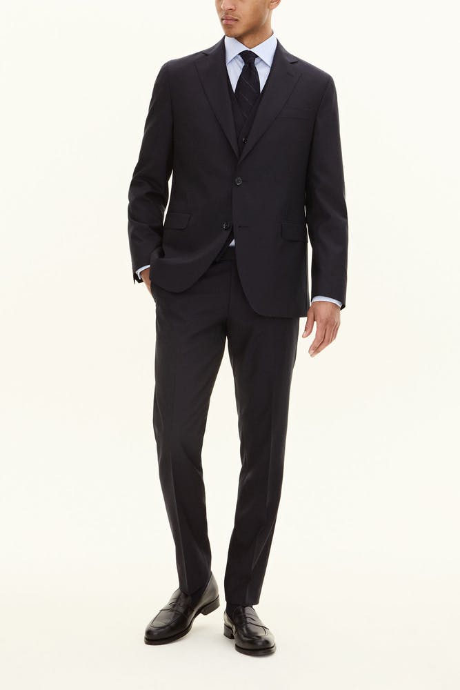 Regular Fit Tredelte Microstructure Jakkesæt