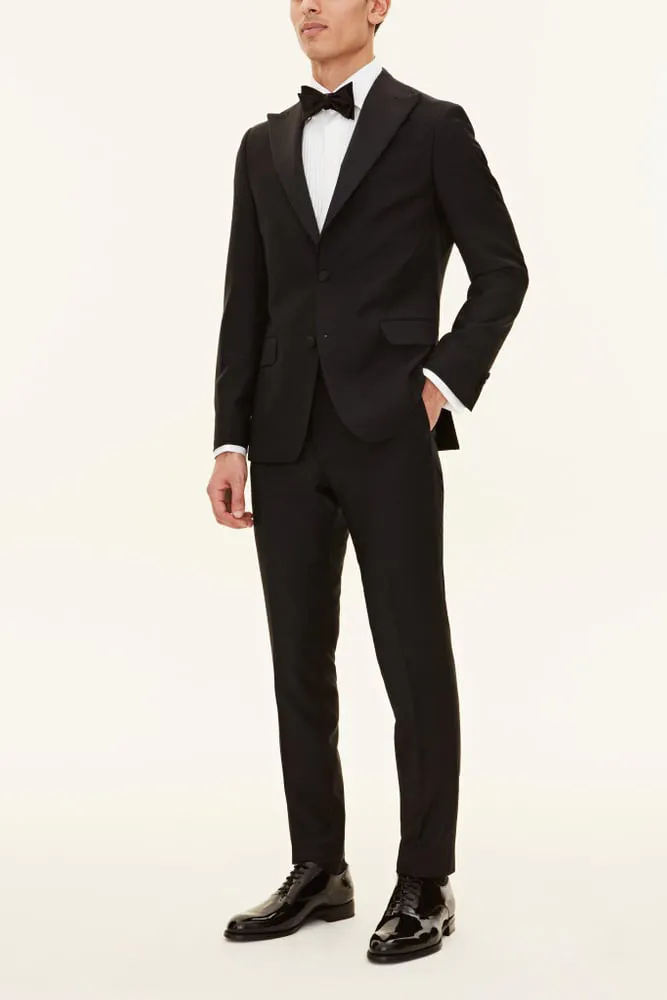 Slim Fit Microstructure Smoking Jakkesæt