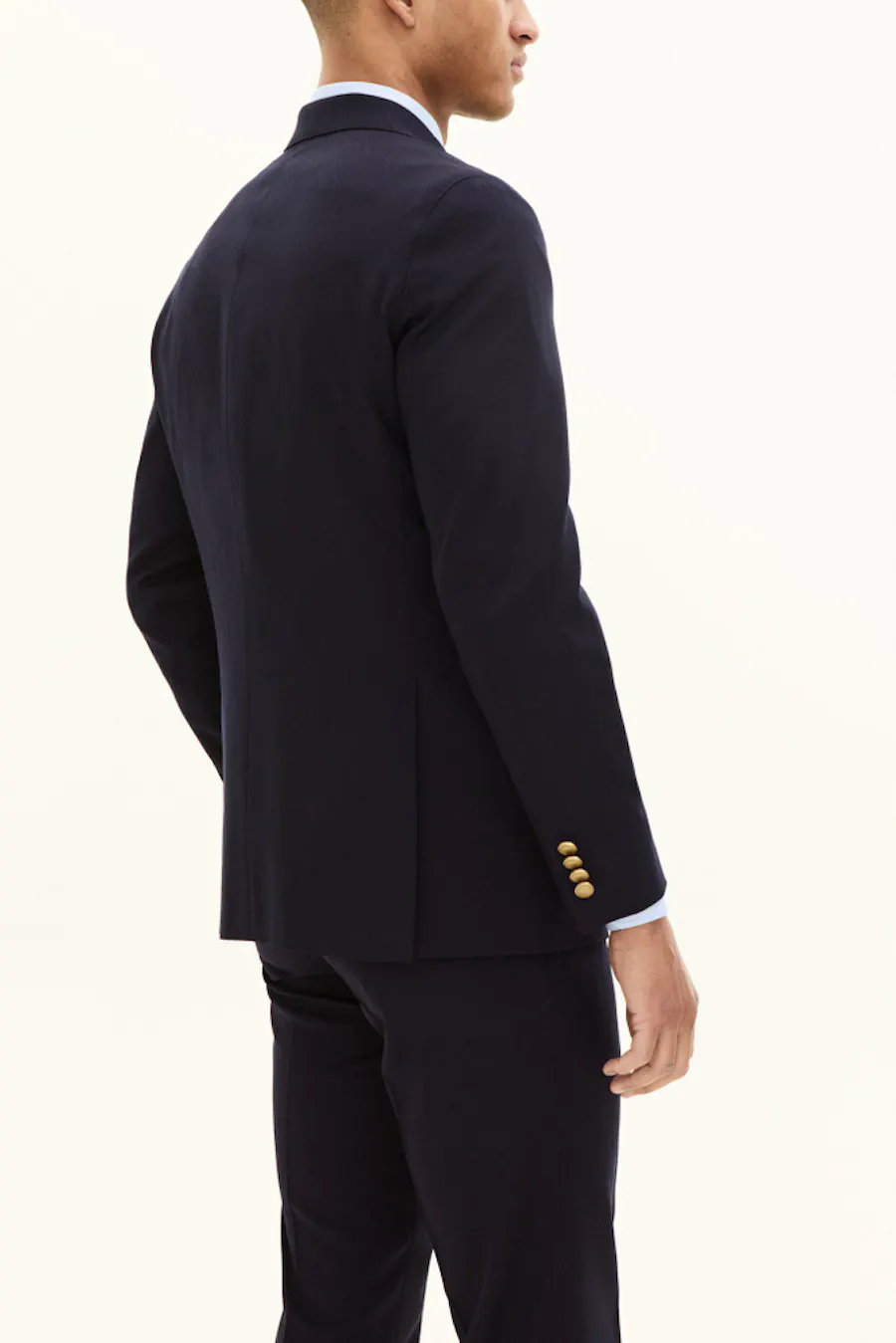 Regular Fit Double Breasted Tropical Wool Suit