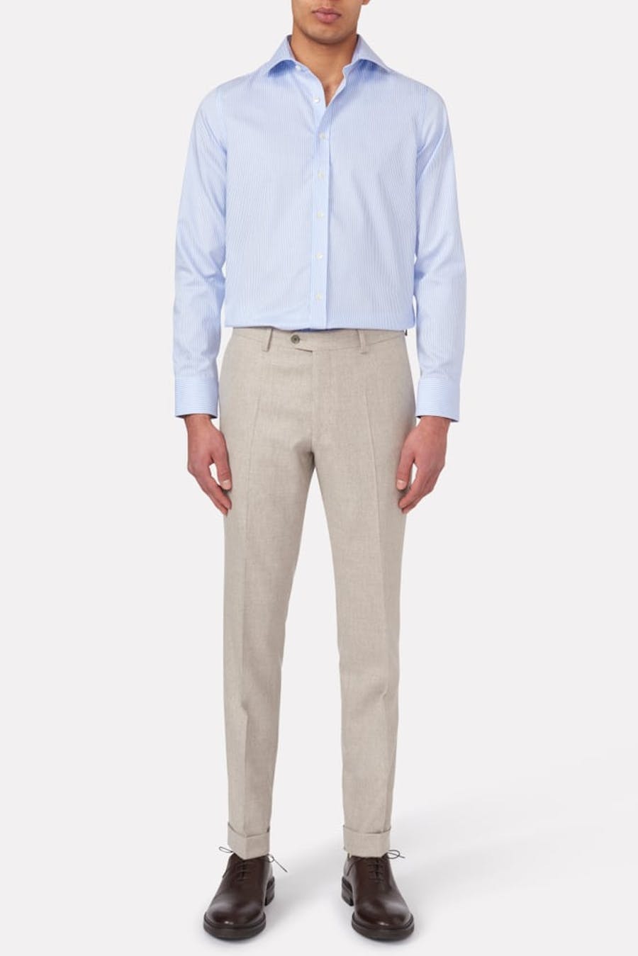 Slim Fit Flannel Trousers