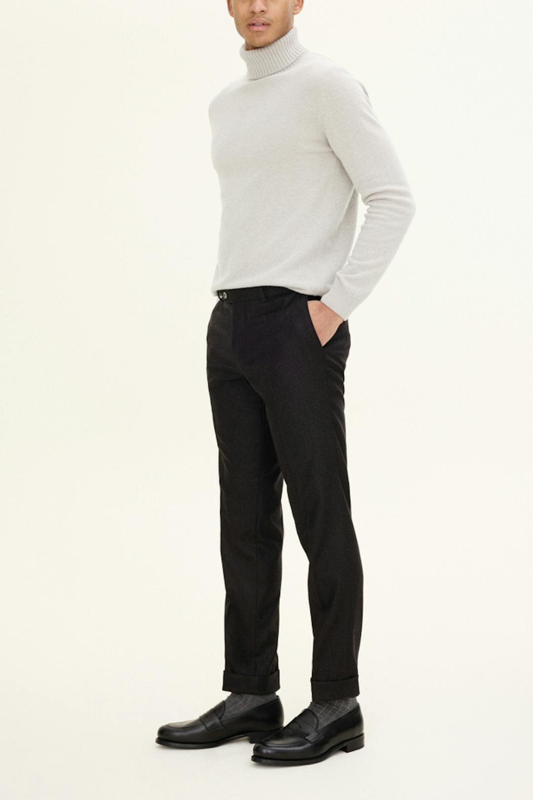 Slim Fit Flanellbukser