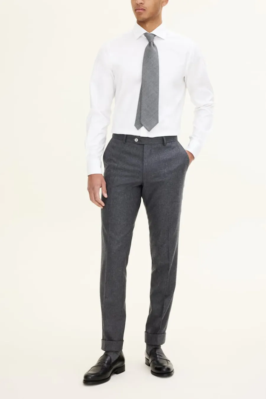 Slim Fit Flanellbyxor