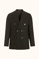 Regular Fit Double Breasted Flannel Blazer