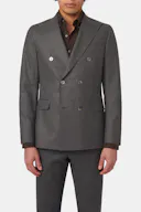 Regular Fit Dobbeltradet Flannelblazer