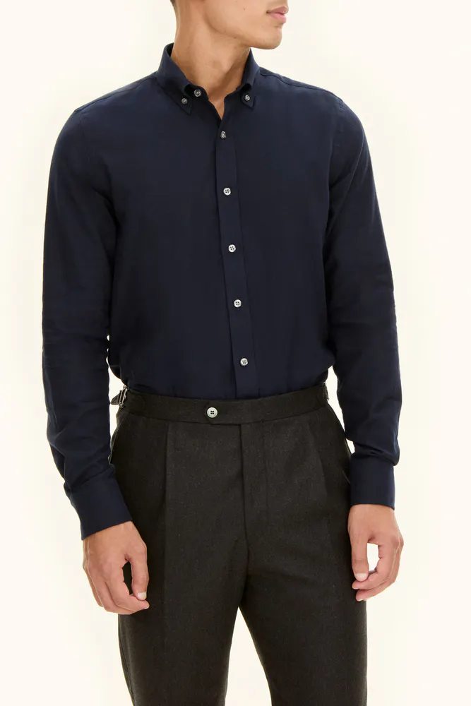 Slim Fit Button Down Flannel Shirt