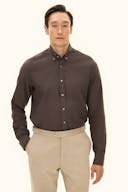 Slim Fit Button Down Flanellskjorte