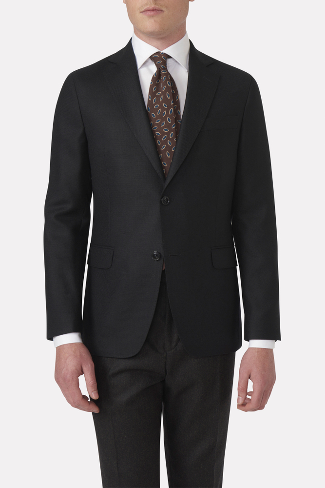 Regular Fit Microstructure Blazer