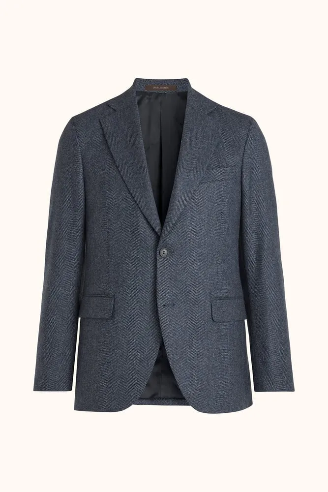 Regular Fit Microstructure Blazer