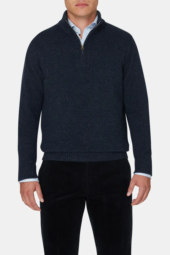 Regular Fit Half Zip Uldblanding