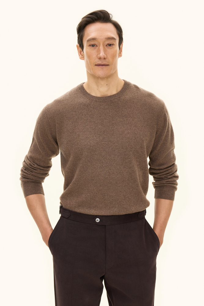 Regular Fit Rundhalsad Tröja Kashmir