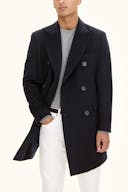 Regular Fit Dobbeltspent Frakk Børstet Ull