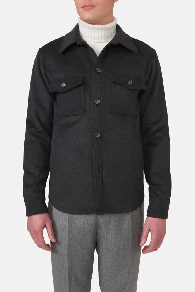 Regular Fit Overshirt Børstet Uld