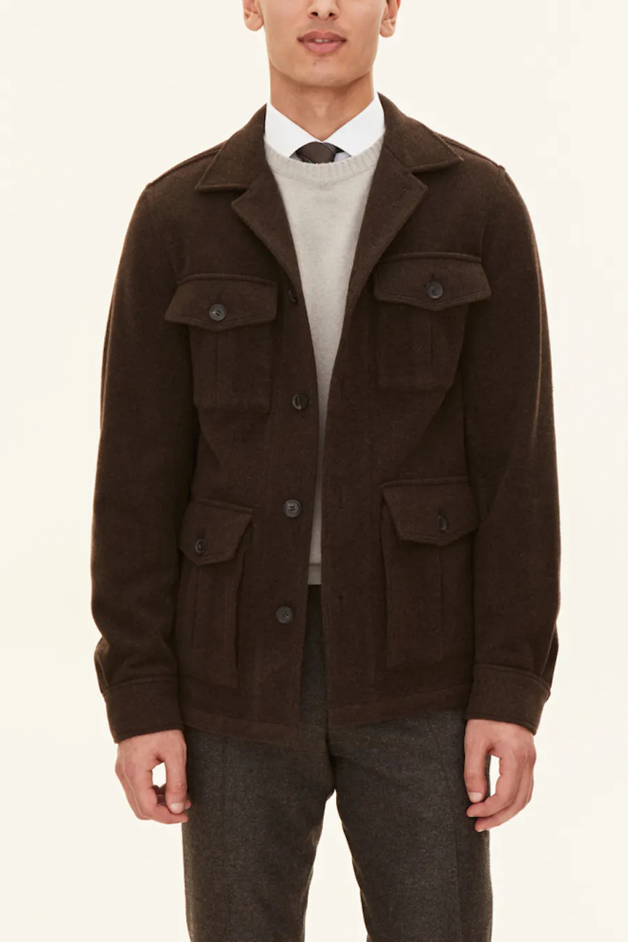 Regular Fit Overshirt Borstad Ull