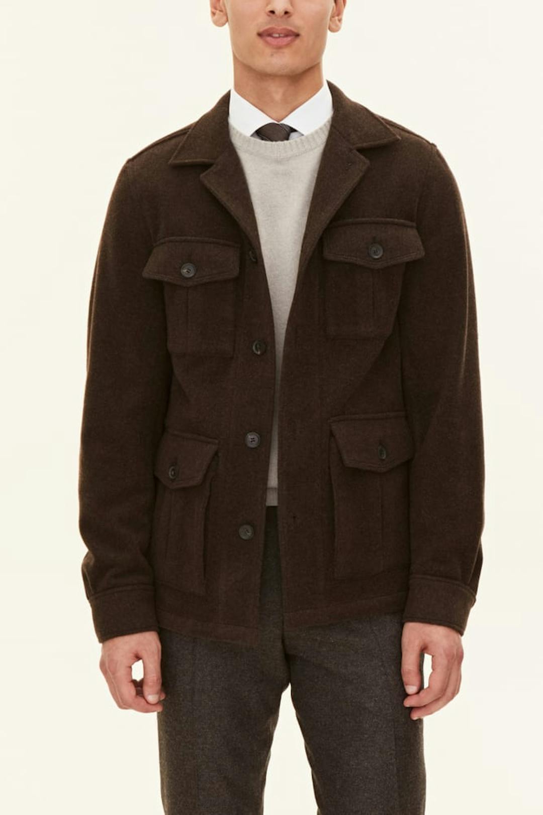 Regular Fit Overshirt Borstad Ull