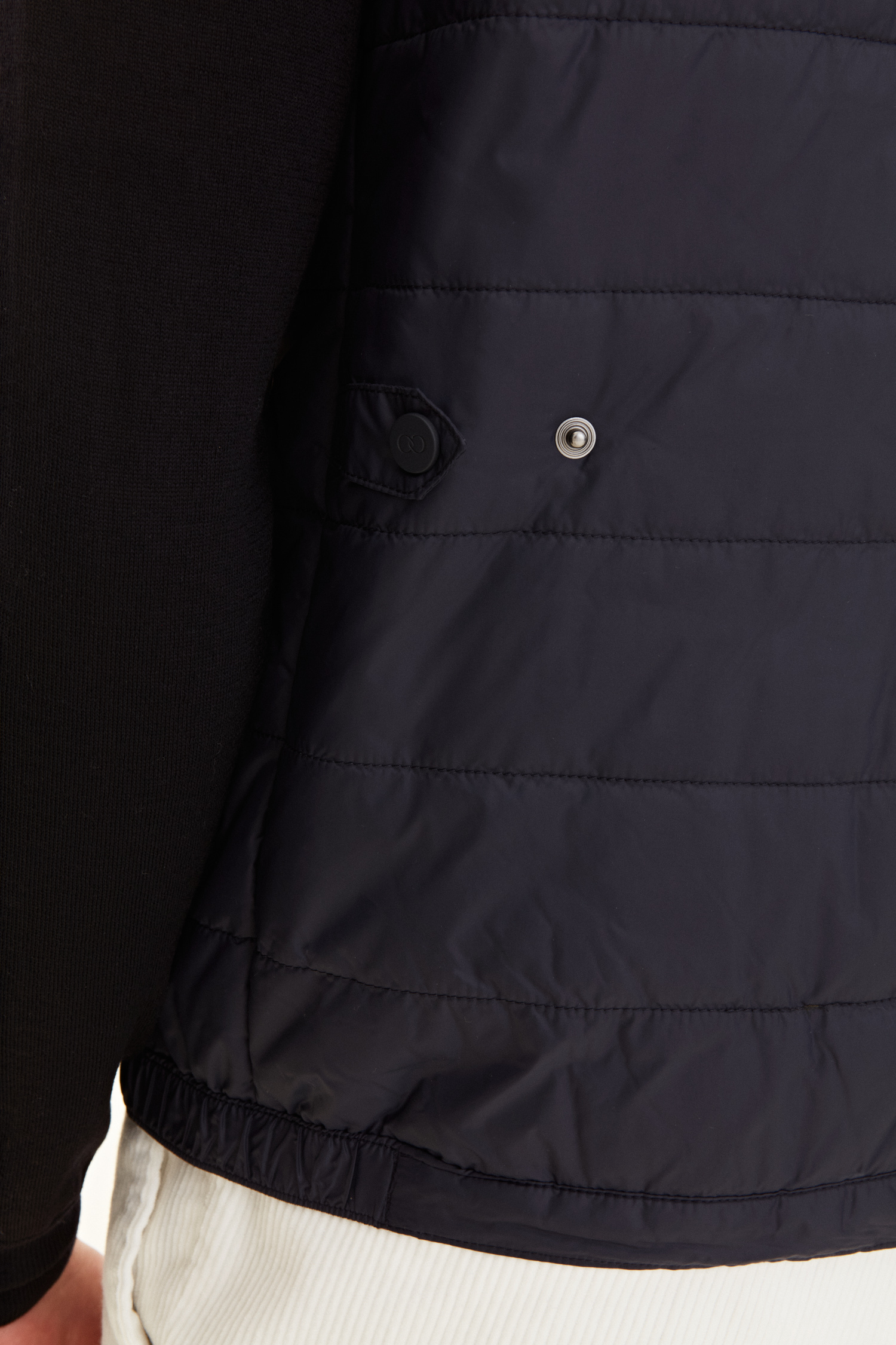 【Anyone more】Oscar Pocket Padding Vest Padded Liner Featherweight Nylon Vest - Dark blue | Oscar