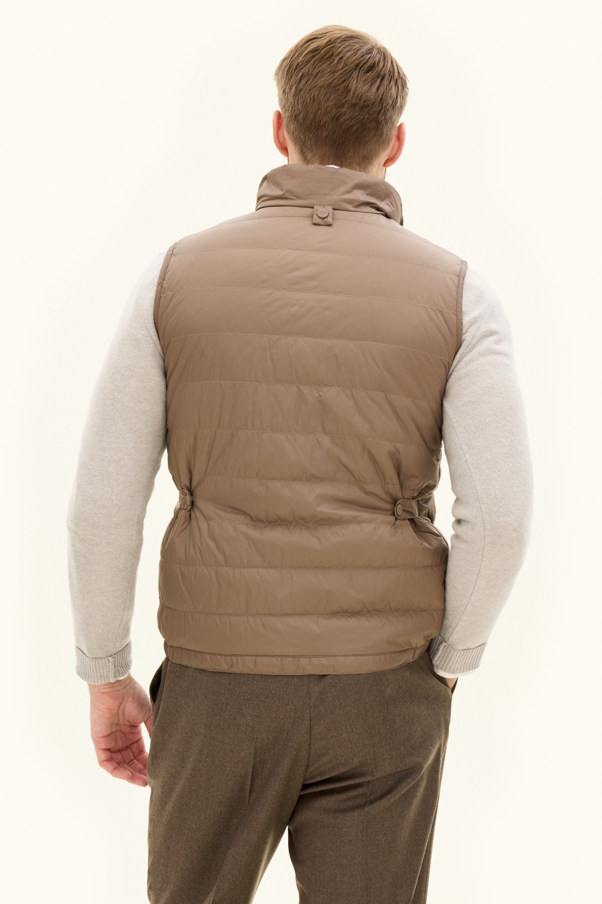 【Anyone more】Oscar Pocket Padding Vest Padded Liner Featherweight Nylon Vest - Dark blue | Oscar