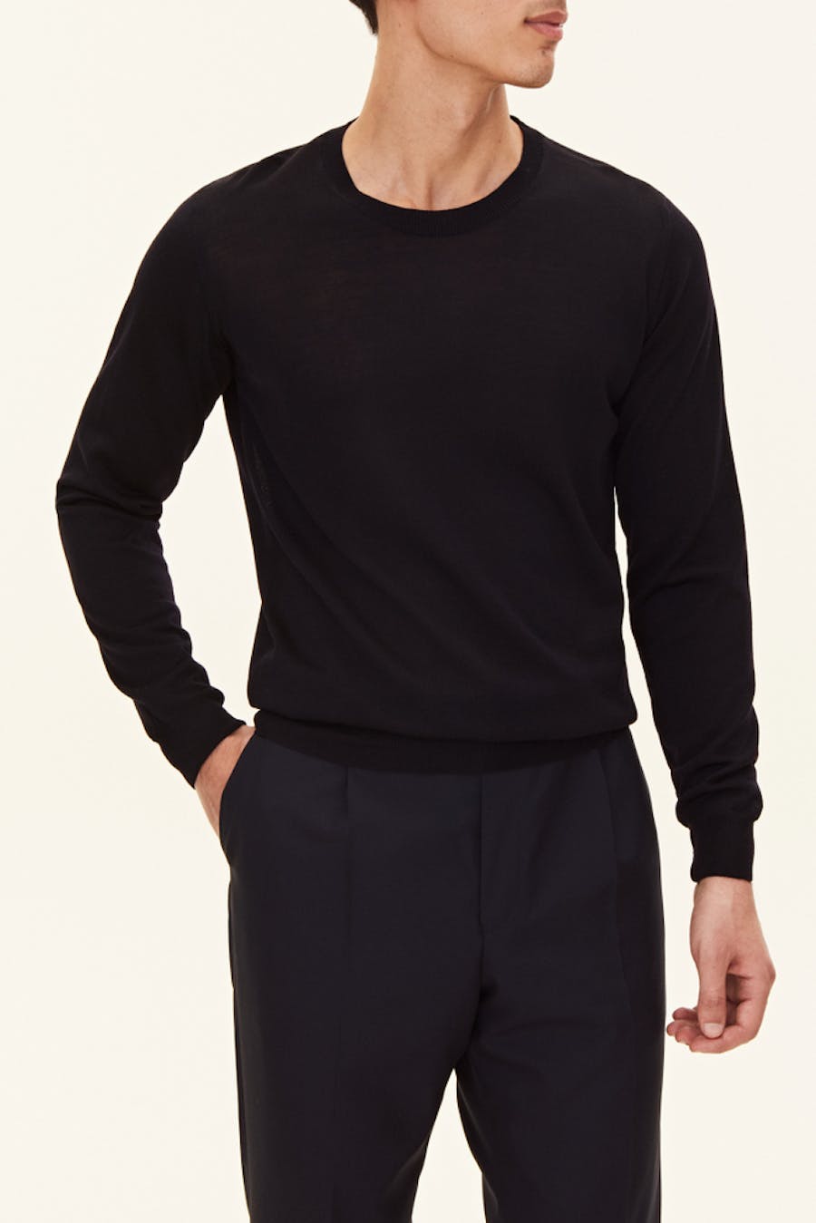 Regular Fit Extra Fine Merino Wool Roundneck Sweater