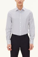 Slim Fit Cut Away Poplinskjorte