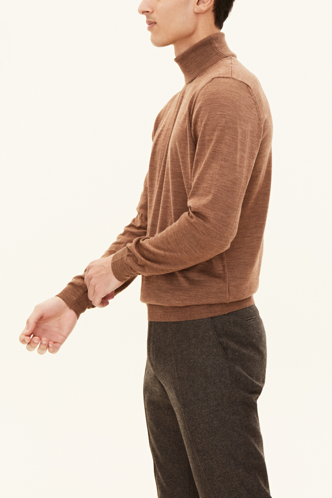 Regular Fit Extra Fine Merino Wool Rollneck