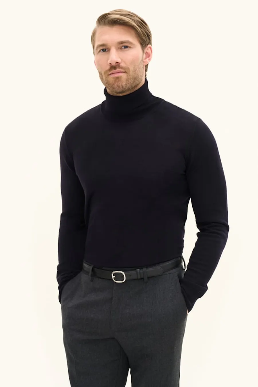 Regular Fit Extra Fine Merino Wool Rollneck