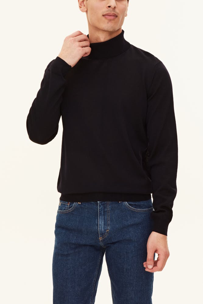 Regular Fit Extra Fine Merino Wool Rollneck