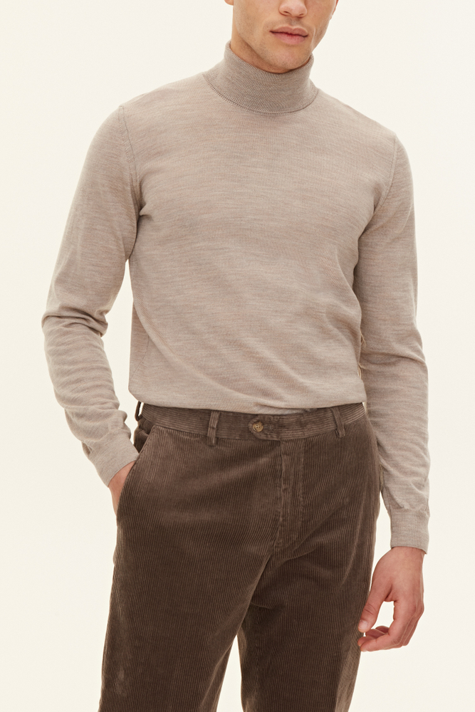 Regular Fit Extra Fine Merino Wool Rollneck