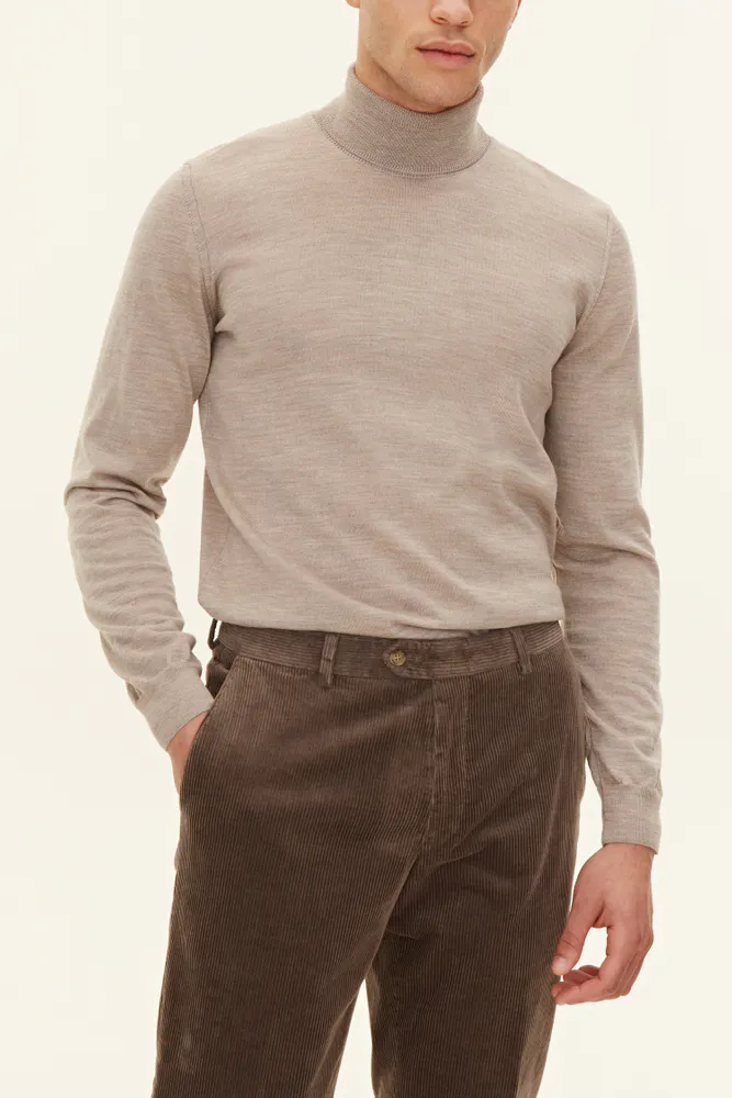 Regular Fit Polotröja Extra Fine Merinoull