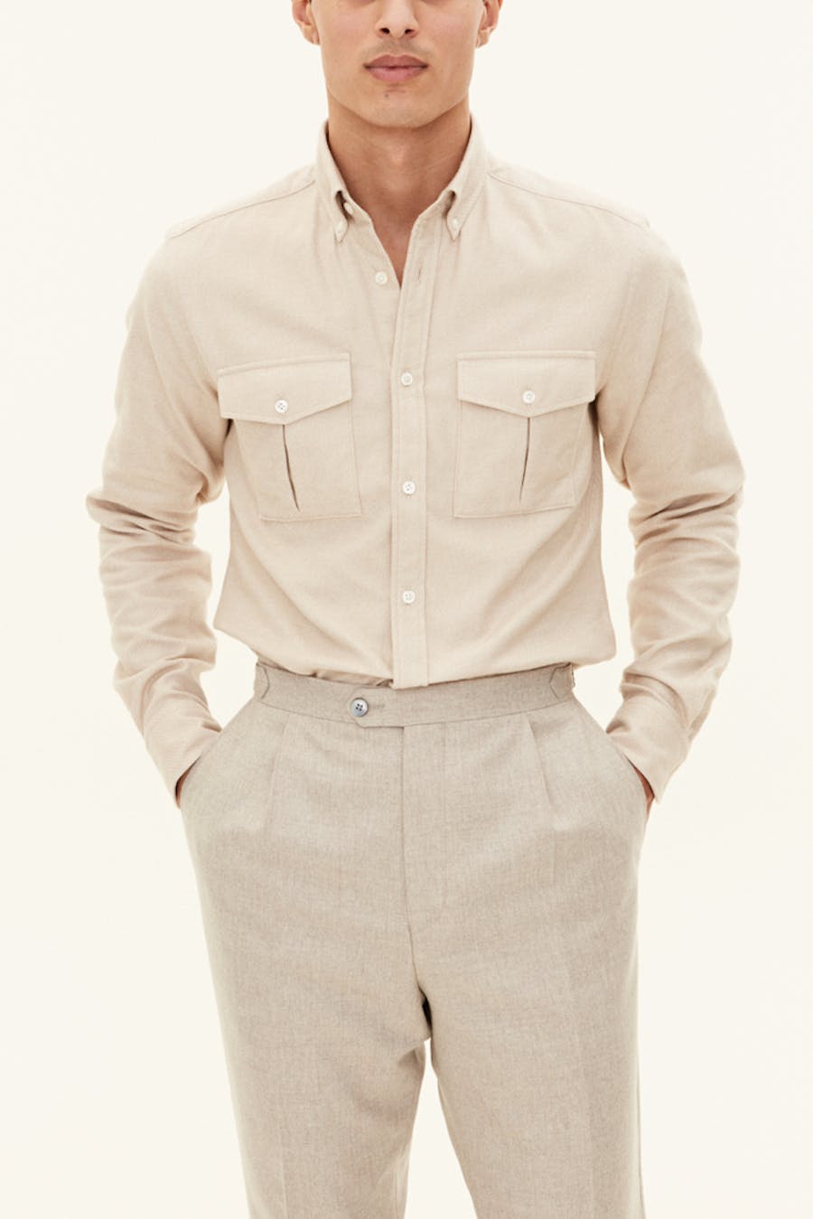 Regular Fit Button Down Twillskjorte