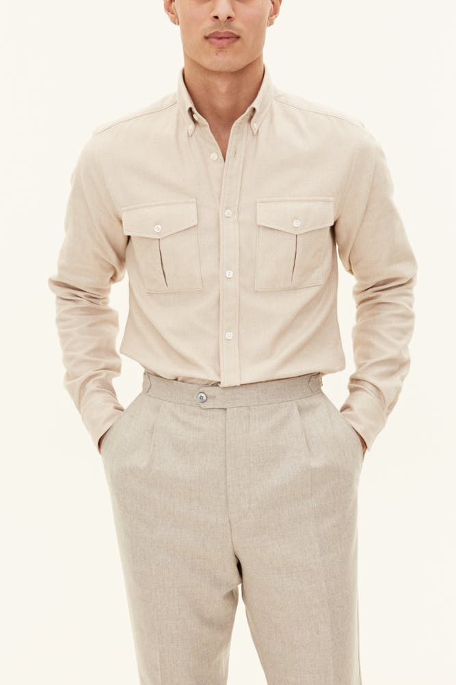 Regular Fit Button Down Twillskjorte