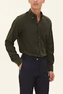 Regular Fit Button Down Twillskjorta