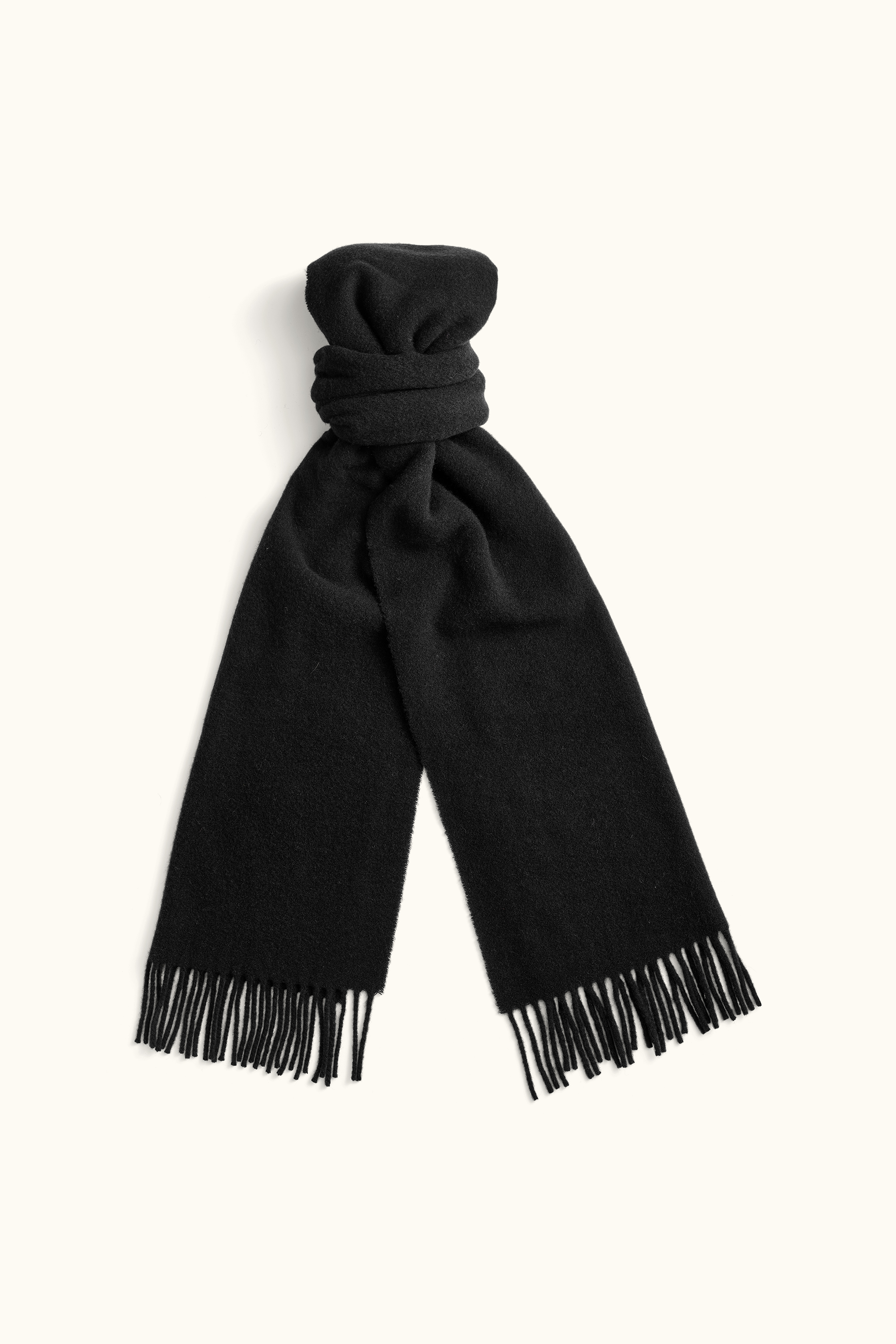 ★ADAUL★ Simple patch wool long muffler black Buy lowercase Muffler Black Plain, Soft and Warm, 100% Acro