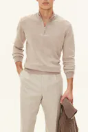 Regular Fit Extra Fine Merino Wool Half Zip Sweater