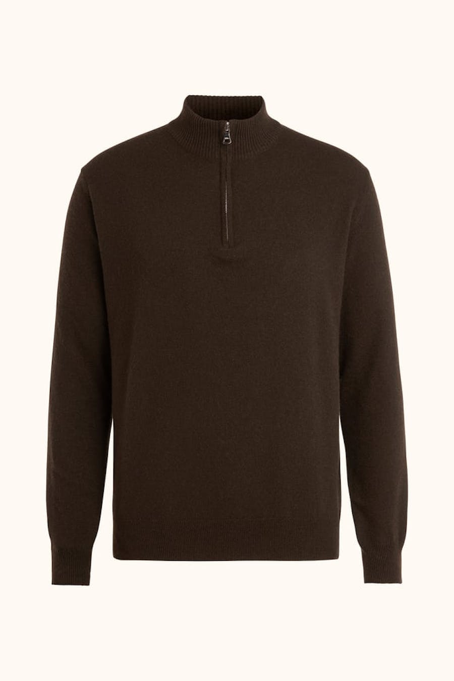 Regular Fit Wool Blend Half Zip Sweater