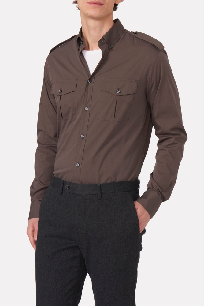 Slim Fit Button Down Skjorta
