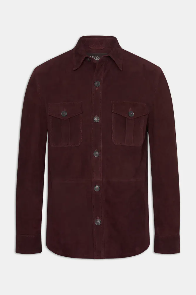 Regular Fit Overshirt Läder
