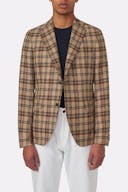 Regular Fit Linen Check Blazer